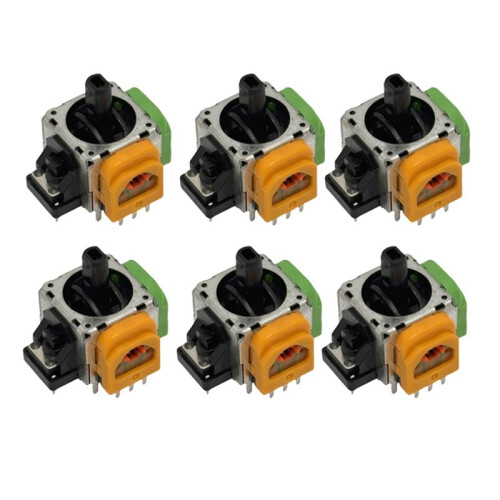 6PCS for PS4 Hall Electromagnetic Joystick High-Precision Adjustable Electromagnetic IC Hall Thumbstick 3D Analog Stick