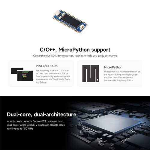 RP2350-LCD-0.96 Development Board, with 0.96inch Display, 160x80 Resolution, Based  RP2350A Microcontroller 1