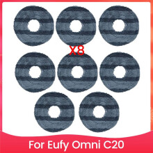 8 Pièces de Tampons de Nettoyage Doux Lavables et Réutilisables pour Aspirateur Robot pour Omni C20