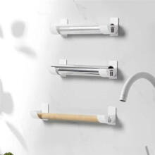 Organiseur Mural pour Cuisine, Plateau de Rangement Sans Trou, Support pour Film Étirable et Sac Poubelle, Étagère de Rangement Latérale pour