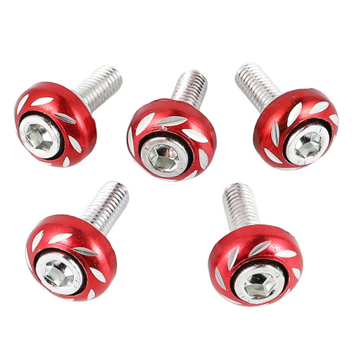 40Stk Aluminium Für Kennzeichen Rot Haltbar