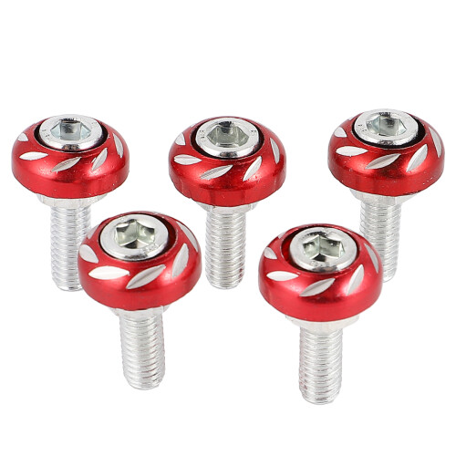 40Stk Aluminium Für Kennzeichen Rot Haltbar 1