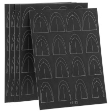 15Sheets Black Nail Airbrush Stencils Paper Material French Tip Design
