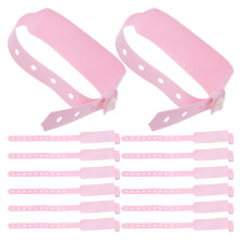 300Pièces Bracelets Admission PVC Rose Pour Identification Patient