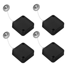 12Pcs Black Stainless Steel Telescopic Anti-Theft Cable Lock Box