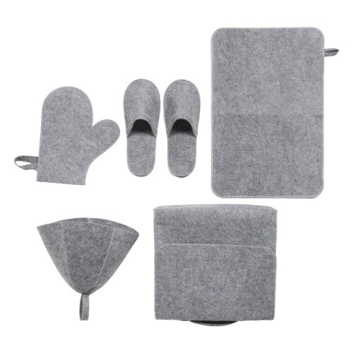 5Ensembles Sauna Feutre Mitts Chaussures Coussin 2
