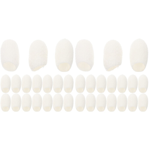 120Pcs Silkworm Face Cleaner Balls White Cleaning Supply 2