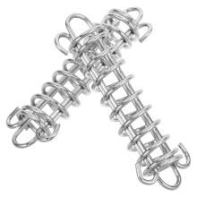 10Pcs Lightweight Stainless Steel Spring Buckle Tent Rope Fixed Clamp