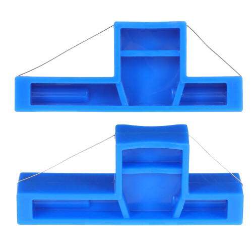 6Pcs Durable Plastic Wire Clay Cutters Blue for Ceramic Sculpting DIY 2