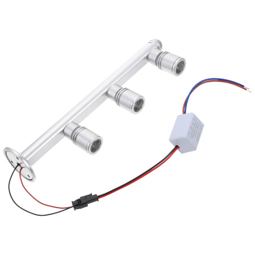 8Pcs Aluminum LED Exhibition Display Lights Indoor Silver Spotlights