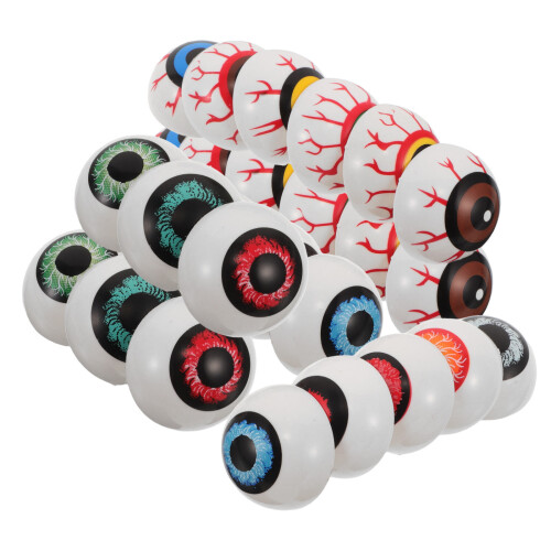 84Pcs Realistic Halloween Eyeballs Half-Round Plastic for Spooky Decor