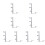 8Pcs Aluminum LED Exhibition Display Lights Indoor Silver Spotlights 5