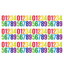 Vinyl Adhesive Number Stickers Multi Color for Mailbox Trash Can
