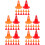 150Pcs Mini Road Sign Toys Durable PP Material for Learning Play 7