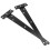 Black Rustproof Iron T Shape Hinges Heavy Duty Gate Door Use 6