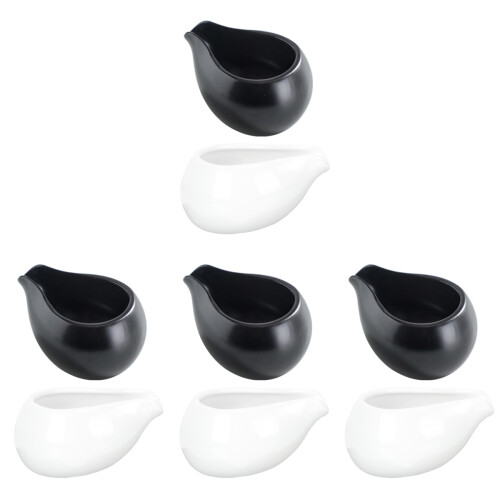 8Pcs Multi-Use Ceramic Milk Jugs Mini Coffee and Sauce Cups 1