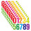 Vinyl Adhesive Number Stickers Multi Color for Mailbox Trash Can 2