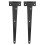 Black Rustproof Iron T Shape Hinges Heavy Duty Gate Door Use 2
