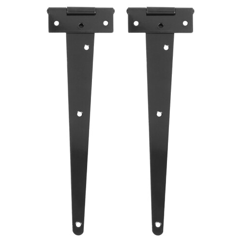 Black Rustproof Iron T Shape Hinges Heavy Duty Gate Door Use 1