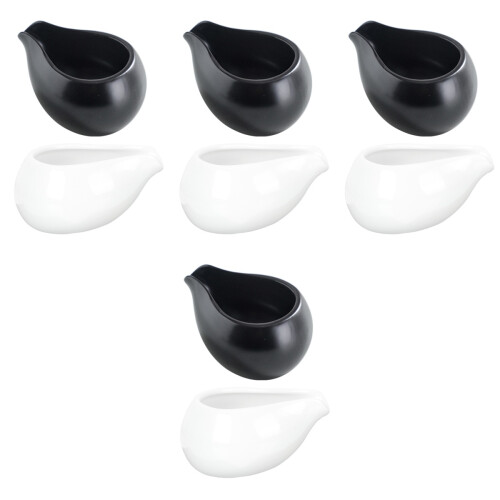 8Pcs Multi-Use Ceramic Milk Jugs Mini Coffee and Sauce Cups 2
