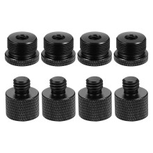 24Pcs Durable Black Mic Stand Thread Adapters 5/8 Female & 3/8 Male