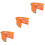 3Pcs Hard Hat Accessories Orange Mesh Sun Visor Full Brim Shield 6