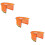 3Pcs Hard Hat Accessories Orange Mesh Sun Visor Full Brim Shield 10