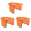 3Pcs Hard Hat Accessories Orange Mesh Sun Visor Full Brim Shield 4