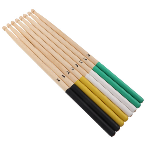 16Pairs Lightweight Wooden Drum Sticks Multi Color Drum Practice Kit
