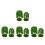 24Pcs Realistic Mini Plastic Tree Set for Sand Table Model Green 5