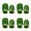 24Pcs Realistic Mini Plastic Tree Set for Sand Table Model Green 9