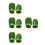 24Pcs Realistic Mini Plastic Tree Set for Sand Table Model Green 4