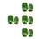 24Pcs Realistic Mini Plastic Tree Set for Sand Table Model Green 8