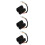 3Pcs Motorcycle Voltage Regulator Stabilizer Kit Durable Black Plastic 9