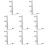 8Pcs Aluminum LED Exhibition Display Lights Indoor Silver Spotlights 8