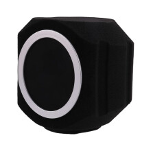 C5 Universal Studio Mic Screen Microfone de Gravação Ao Vivo Anti-Interferência Redução de Ruído Tela de Vento Preto