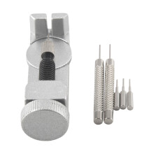 Guarda il kit di strumenti di riparazione per la rimozione del cinturino con cinturino per orologeria con confezione da 3 pin aggiuntivi