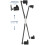 Kit de montagem adaptadora para tela de monitor LED LCD de 19 a 27 polegadas, 75 mm e 1 4