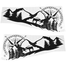 RV Universele Body Sticker DIY Kompas Navigatie Dier Decal Sticker Decoratie voor Auto Caravan Trailer