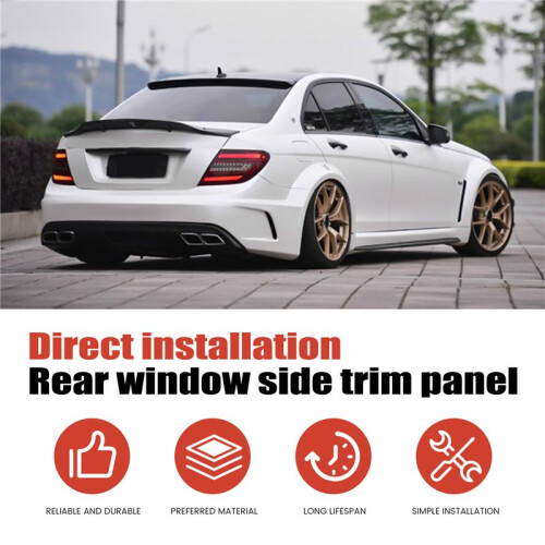 Car Rear Window Side Spoiler Trim for - C-Class W204 Variant Wagon 2007-2014 C200 C260 1
