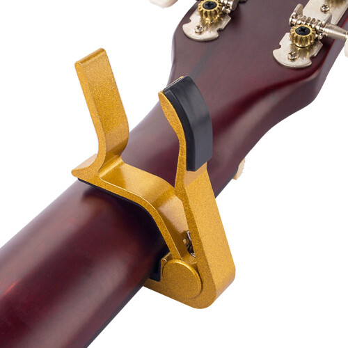 Akustisk/Elektrisk/Klassisk Aluminiumlegering Gitarr Capo Quick Change Key Clamp, Svart 1