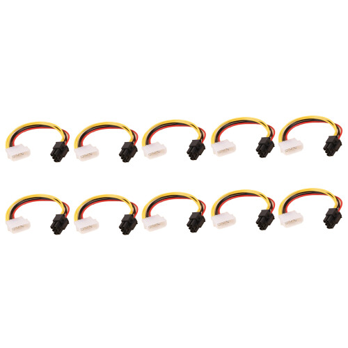 10 Pcs 4 Pin IDE  to 6 Pin Power Cable GPU Graphic Card