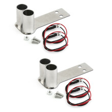2 STÜCKE Metall Auspuff EndstüCk Kehle mit LED Licht für 1/10 Drift Auto Redcat HPI TT01 Sakura D4 HSP 94123, B