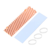 Ultra Dunne Zuiver Koperen Heatsink Cooler Koellichaam SSD Thermische Pad voor M.2 2280 PCI-E NVME SSD 70X20X4Mm