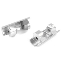 CNC Metal 6mm/8mm Absorb Shock Lower Protective Shell for 1/5 HPI ROVAN BAJA 5B 5T 5B 5SC RC CAR Toys Parts,Silver