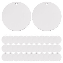 35 Pieces Sublimation Ornament Blanks, Round Blank Sublimation Ornaments Sublimation for Christmas Tree, DIY Handmade
