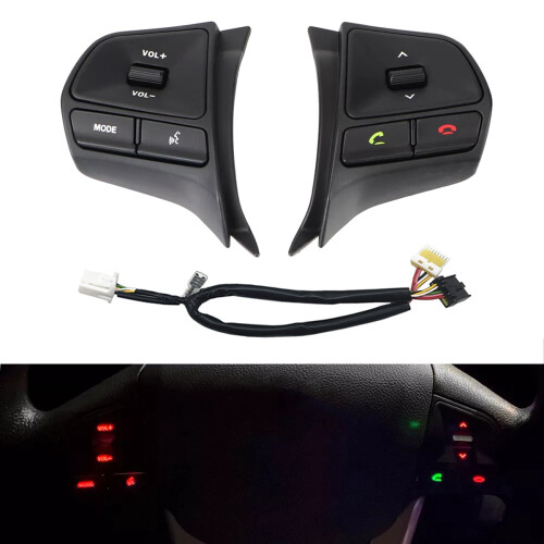For  RIO  2011-2014 Multifunction Steering Wheel Control Button Audio Phone Volume  with Backlight 1