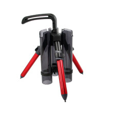 Fishing Rod Bracket Tripod Stand Fishing Pole Rack Portable Aluminum Folding Adjustable Pole Tools,Short Style,Grey