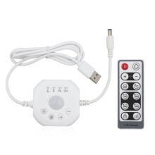 Dimmer PIR Motion Sensor Remote Control 5V 12V 24V 3A for LED Tape Strip Light in Bed Cabinet Garage Corridor USB
