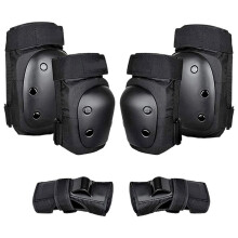 6Pcs Adult/Youth Knee Pads Elbow Pads Wrist Guards Protective Gear Set for Multi Sports Skateboarding Skating Cycling L